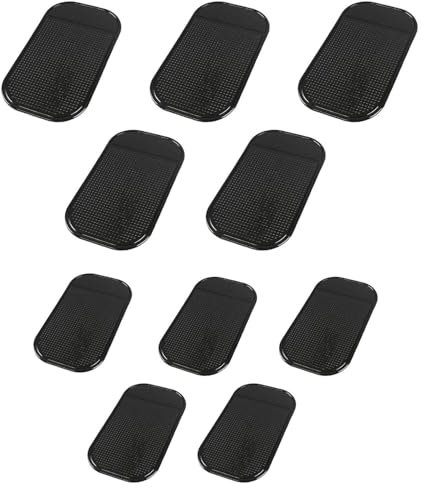 Lot de 10 Tapis Antidérapants pour Voiture, Tapis Rectangulaires en Silicone, Accessoires De Voiture, Tapis De Rangement pour Voiture, Tapis en Silicone Autocollants