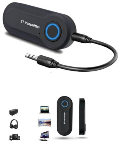 Receptor transmisor Bluetooth 5.0, transmisor de audio de 3.5 mm, transmisor USB estéreo portátil, para MP3, MP4, TV, PC, sistema estéreo doméstico, fuente de alimentación USB