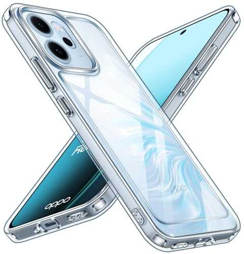 ivoler Nie Vergilbung HD Klar Hülle für Oppo Reno 14F 5G / Oppo Reno 14 FS 5G, [Militärschutz] Stoßfest Handyhülle Kratzfest Transparent Hard PC Rückseite Schutzhülle Dünn Durchsichtige Bumper Case