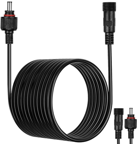 Tofficu 5 Meter DC Power Extension Cable, 12V/24V Extension Cord, Male-To-Female Power Cord, Suitable For Surveillance Cameras, Led Light Strips, Water Pumps, Solar Lights DC Supply Equipment