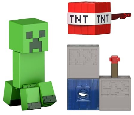 Mattel Minecraft Toys, Creeper Action Figure with Accessories