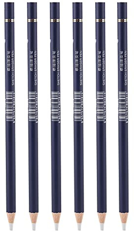 White Blending Smudge Stick Tortillon Set Högkvalitativ ritning Pastell Skiss Penna för konstnärer Studenter Gummimaterial 6 st.
