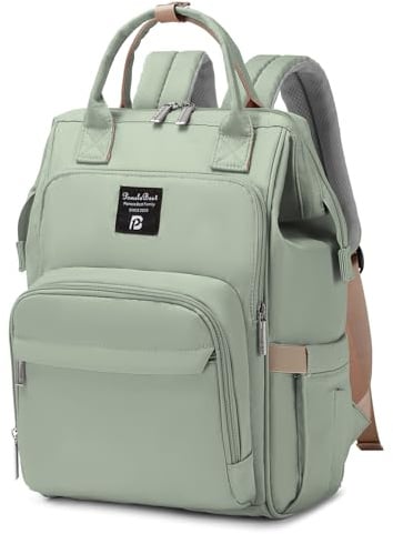 Pomelo Best Moderner Wickelrucksack für Mama Papa – Stylischer Familienrucksack mit Großer Öffnung, Wickelunterlage, Wasserdichtem Material und Praktischer Organizer-Struktur