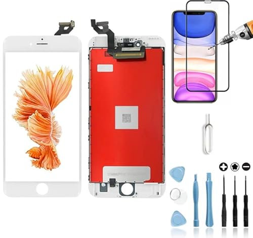 Mobilevie Ecran LCD Retina + Vitre Tactile sur châssis pour Iphone 6s Plus Blanc + Outils
