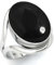 Jeweloporium 925 Sterling Silber Ringe für Damen Größe 65(20.7) Echt Schwarzer Onyx Edelstein Jahrgang Silber Ringe Geburtstag Geschenk Solitär Schmuck