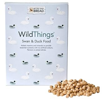 WildThings Floating Swan & Duck Food - With Added Vitamins & Minerals, Tasty & Nutritious Dry Nuggets, Handy Grab & Go Pack (175g x 8)