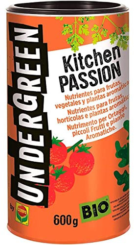 Undergreen Kitchen PASSION Nutrimento per Ortaggi, Piccoli Frutti e Piante Aromatiche, In Pellet, Consentito in Agricoltura Biologica, 600 G