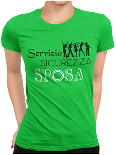 STAMPATEK Maglietta Addio al Nubilato Amiche della Sposa T-Shirt Festa a Sorpresa Maglia Idea Regalo Matrimonio Servizio Sicurezza Sposa - MOD. ST40