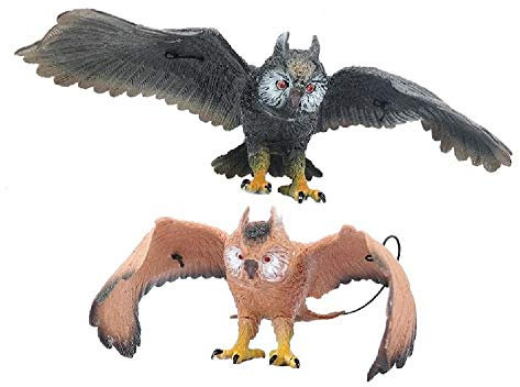 PIA Eulen Hartgummi 2erSet 25cm Greifvögel Vogel Vögel Greifvogel Tiere Eule