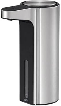 EKO Aroma Automatic Soap Dispenser - Motion Sensor, USB Rechargeable, No-drip Valve, Refillable, Transparent Window to Monitor Liquid Soap Levels, 250ml (Steel Grey)