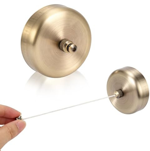 Wäschetrockner, ausziehbare Wäscheleine Edelstahl Wandleinenleine für den Heimcamping(Bronze)