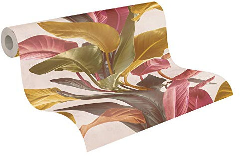 Papier Peint Fleuri Metropolitan Stories 2 A.S. Création Antonio - Barcelona Papier peint intissé 10.05 m x 0.53 m Brun Orange Rouge Fabriqué en Allemagne 378622 37862-2