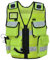 By Johanna Sicherheitswesten Multifunktionsweste Kennzeichnungsweste Einsatzweste Schutzweste security Westen Werkschutz Reflektierend 213 Gelb + 2 Patch FEUERWEHR