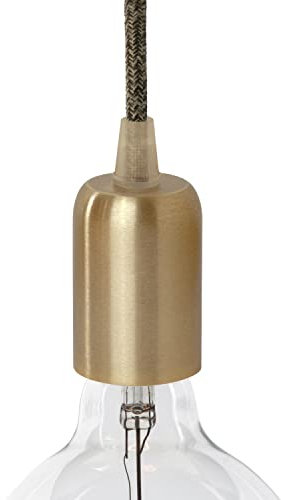 AMARCORDS - Douille de lampe E27 vintage retro edison métal pour suspension. Finition de style industriel OR