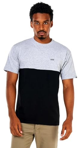 Vans Herren Colorblock T-Shirt, Athletic Heather-schwarz, L