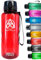 MIGHTY PEAKS Große Trinkflasche-Fitness auslaufsicher 1.5 l-Fruchteinsatz Sport-Flasche Kohlensäure geeignet Crystal Clear-BPA frei-Wasserflasche 1,5l 1.5 Liter Rot Red