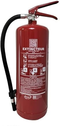 Extincteur 6Kg Poudre CE AVEC QRCORDE POUR FORMATION