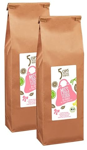 5 CUPS and some leaves - Miss Tedox | Loser Tee | Gr?ntee mit w?rziger Krauseminze | Bio & Vegan | Gastronomie | 2 x 160g