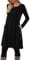 MOLERANI Pulloverkleid für Damen Langarmkleid Damen Knopf Lässiges Tunikakleid mit Taschen Schwarz XXL