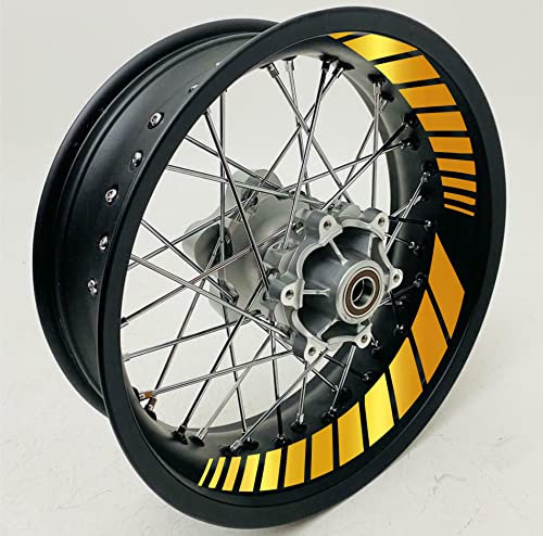 DualColorStampe Adesivi interno cerchi moto 17 POLLICI decal stickers cerchioni gomme strisce moto COD.D0068(Oro)