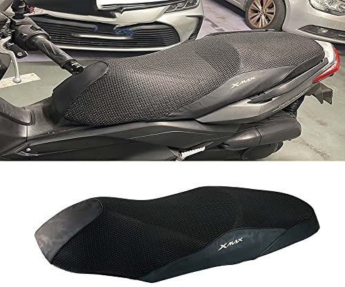 Housse de siège de moto en cuir respirant pour Yamaha XMAX300 XMAX125 XMAX250 XMAX400 Accessoires (respirant avec logo)