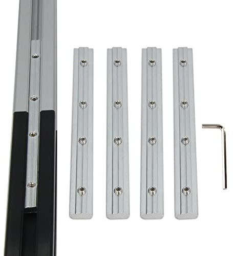 Befenybay 4PCS Linea retta All'interno Connettore Connettore Giunto Lunghezza Staffa 7 Pollici con Viti M6 per 8mm T Slot Profilo di Estrusione Alluminio Serie 3030