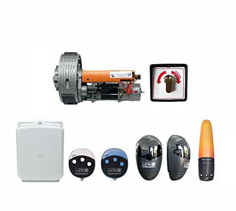 Kit motore saracinesca serranda GPS420, con elettrofreno, max 360Kg, centralina T016P, 2 radiocomandi, 1 coppia di fotocellule, lampeggiante, selettore a chiave - Tecno Automazione KITP42TN