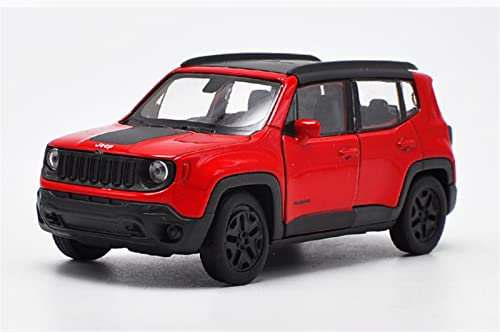 Modelle sammeln 1:36 Für Jeep Renegade SUV Geländewagen Legierungsauto Druckguss-Modellautotür kann geöffnet Werden Modell aus Druckguss (Farbe : Rot)