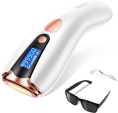 IPL Haarentfernungsgerät für Männer und Frauen, 999.000 Impulse, Schmerzfrei & Langlebig, 2 Modi, 5 Energiestufen, Für Körper, Gesicht & Bikinizone, Effektiv & Sicher