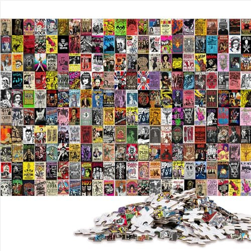 Puzzle für Erwachsene, 1000 Teile, Vintage-Collage, 100% recycelter Karton, für Erwachsene und Kinder ab 12 Jahren, lustige Puzzlespiele, 1000 Teile (26 x 38 cm)