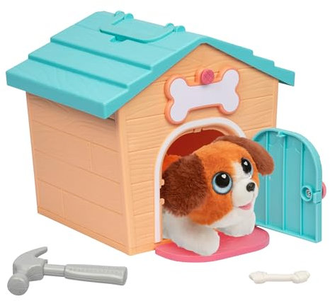 Set de Jeu Peluche et Niche. Révélation Surprise ! Construis la Niche de Ton Chiot et Donne-Lui Un nom : Un Chiot apparaît ! Quel Chiot Vas-tu découvrir ? Niche DIY Facile. À partir de 5 Ans.