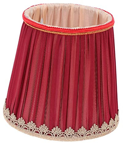 Artibetter 1Stk Lampenschirm aus Stoff Nachtlichtbirne Home Lampenschmuck lampenschirm dunkelrot Clip an Boho kleiner Lampenschirm Deckenlampe Lampenzubehör Wandlampe e14 Leuchter