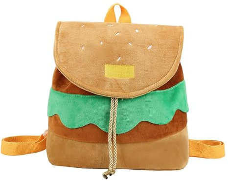 JISADER Hamburger-Rucksack, Cheeseburger-Rucksack, Schultasche, Burger-Rucksack für Teenager, Mädchen und Jungen