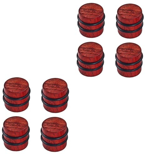 HEMOTON 8pcs Pedal Control Amplifier Knobs for Electric Guitar Bass Redwood Material Use