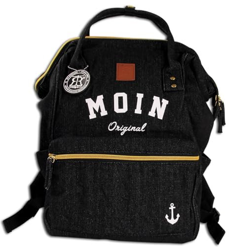 Robin Ruth Rucksack Baumwolle schwarz weiß ORG111S Baumwolle