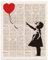 arricraft 1 Stück Mädchen Mit Ballon Banksy Kunstposter, Ungerahmte Drucke Inspirierender Kunstwerke, Bildpapier, Wörterbuch-Wandkunst Für Wohnzimmer, Schlafzimmer, Büro, Straßendekoration