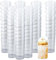 Oungy 150Pcs Mini Angled Dessert Cups, 70ml Round Cylinder Dessert Cups, Clear Dessert Appetizer Cups Plastic Reusable Dessert Cups for Serving Desserts, Appetizers, Mousse