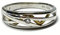 Ring 333/- Weißgold Zirkonia Schmuckring bicolor Goldring #64