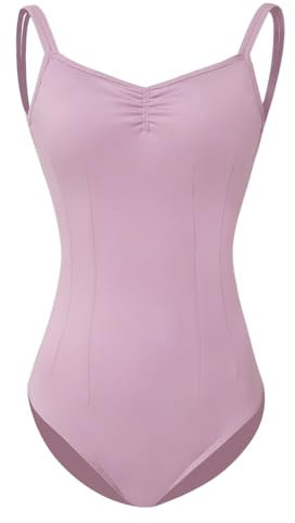 ROYAL SMEELA Ballerina Ballettbody für Damen - Tanz Trikot mit Spaghettiträgern und BH - Erwachsene Tanztrikot