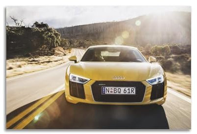 Luxus-Sportwagen-Poster, R8 Rennwagen, Superauto, Poster, dekorative Malerei, Leinwand, Wandposter und Kunstdruck, moderne Familienschlafzimmer-Dekoration, Poster, 50 x 75 cm