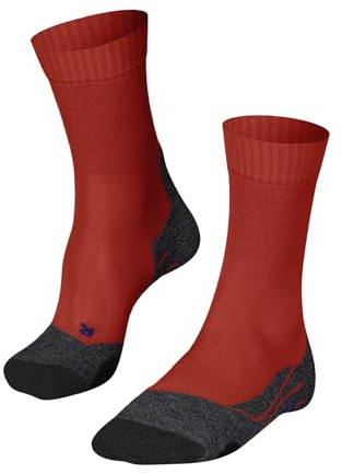 FALKE Herren Wandersocken TK2 Explore Cool M So Lyocell Funktionsmaterial antiblasen dick 1 Paar, Rot Blaze Black 8183, 39-41