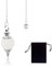 EIHI 1 Stück Pendel Weißem Quarz mit kette | Wassertropfen-Pendulum aus natürlichem edelstein | Heilstein pendel für Radiästhesie | Pendel 4cm und 17cm Kette – Kristallpendel bergkristall