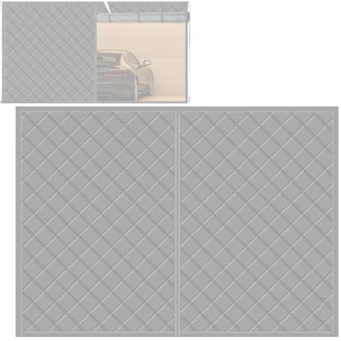 Rideau De Porte De Garage Magnétique À Isolation Thermique, 244x214cm Rideau De Protection Thermique Magnétique, Couverture D'isolation D'écran De Porte Coupe-Vent Et Chaud(Gris,W 244 x H 214cm)