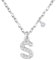 GUOYU 26 Halskette mit Anfangsbuchstaben für Frauen Mädchen, Halskette mit Buchstabe aus Zirkonia aus Silber, Anhänger, Personalisierung, Geschenkideen zum Geburtstag, L, Edelstahl, Strass (S)