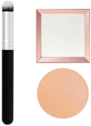 Correttore CC per il contorno occhi in argilla colorata,Correttore Occhiaie Con Pennello,crema illuminante e correttiva,idratante Fondotinta Waterproof E Leggero A Lunga Tenuta (Naturale)