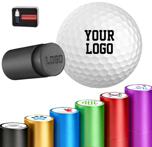 Gridachi Personalisierbarer Golfball-Stempel, personalisierbar, schnelltrocknend, Monogramm, Golfball-Stempel mit Logo-Namen, wiederverwendbar, wasserdicht, Golfball-Stempel, Geschenke für Männer