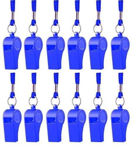 OAEPG 12Pcs Coaches Whistles with Lanyard Sports Loud Crisps Sound Whistles for Referees,Teachers,Officials, Polices Coaches Whistles with Lanyard