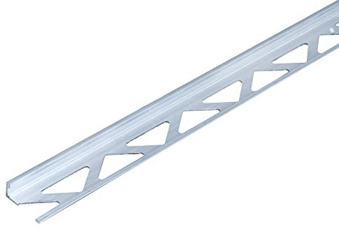 Alberts 475376 Profilo terminale per Piastrelle, Alluminio, Grezzo