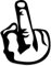 Decus Fuck Mittelfinger // Sticker OEM JDM Style Aufkleber