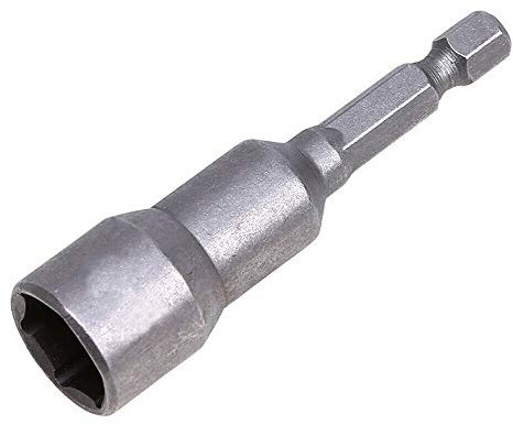Llave de tuerca para taladros, destornillador de tuerca y adaptador de impacto (12 mm, 1/4 pulgadas)